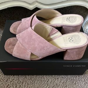 Vince Camuto Pink Suede Mule